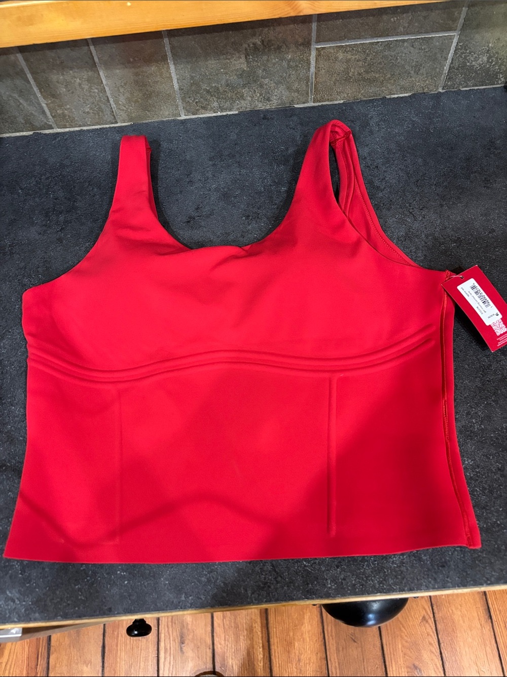 SPANX Red Scoop Sports Bra Tank